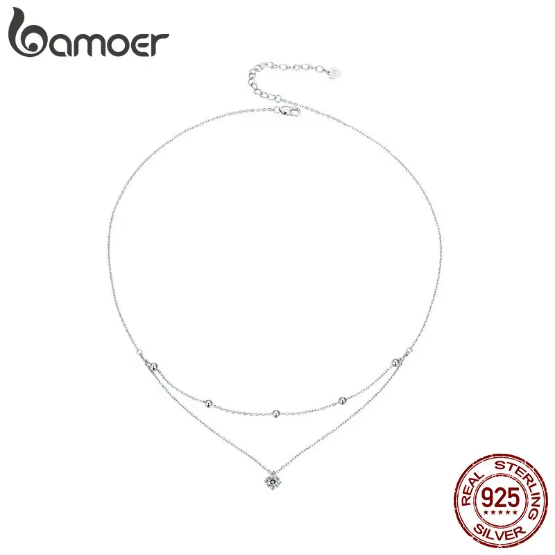BAMOER-Moissanite-collana-con-ciondolo-a-strati-collana-girocollo-in-argento-Sterling-925-multistrato-elegante-e