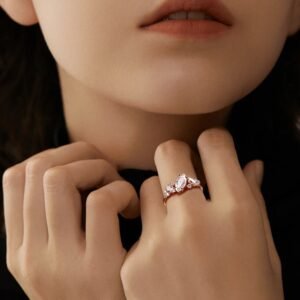 Anello con Taglio Marquise in Argento 925 e Moissanite - immagine 7