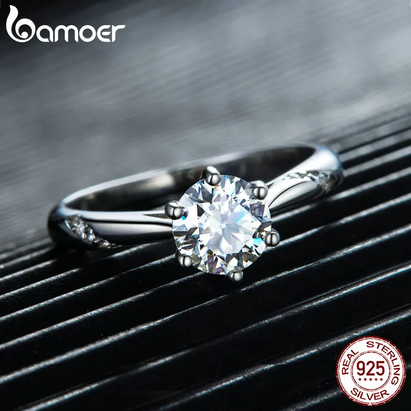BAMOER-D-Color-VVS1-EX-Moissanite-Ring-1ct-Round-Moissanite-Diamond-Solitaire-fidanzamento-925-anelli-in-3