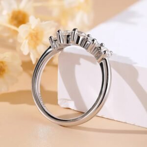 Anello in Argento 925 e Moissanite - immagine 4