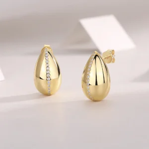 Orecchini a Goccia in Argento 925 e Moissanite - immagine 3