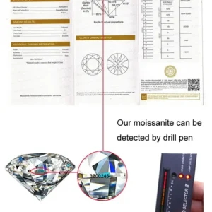 Bracciale Bangle Rigido in Argento 925 e Moissanite - immagine 7