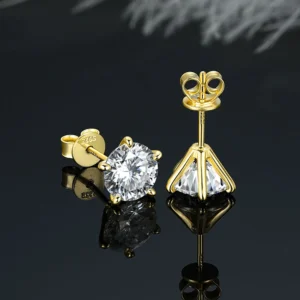 Orecchino Punto Luce in Argento 925 e Moissanite - immagine 3