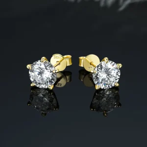 Orecchino Punto Luce in Argento 925 e Moissanite - immagine 4