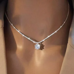 Collana in Argento 925 con Pendente in Moissanite - immagine 3