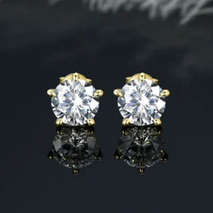 Orecchino Punto Luce in Argento 925 e Moissanite - immagine 5